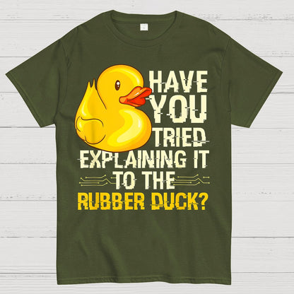 Funny Programmer - Rubber Duck Debugging Geek T-Shirt