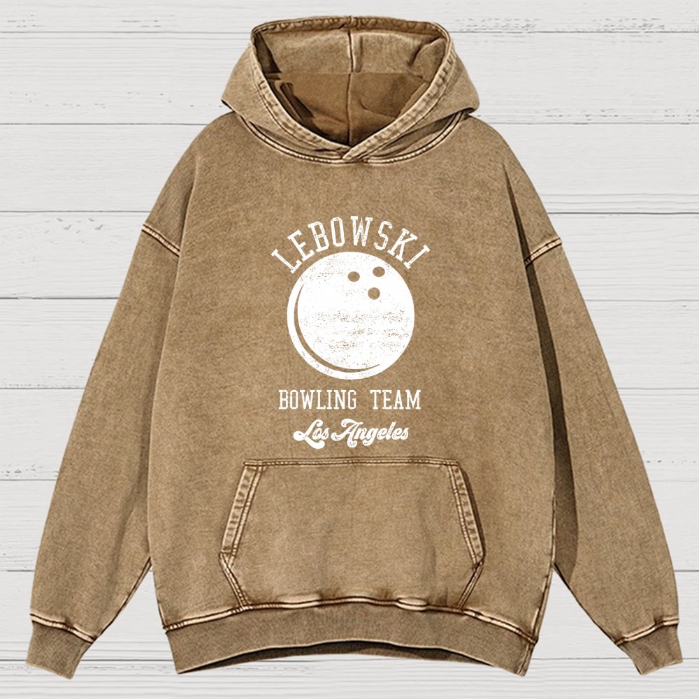 Bowling Team Vintage Distressed Hoodie