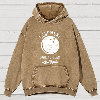 Bowling Team Vintage Distressed Hoodie