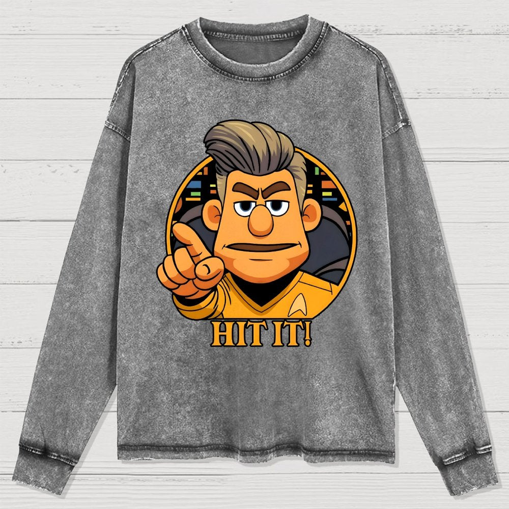 Hit It Washed Long Sleeve Tee