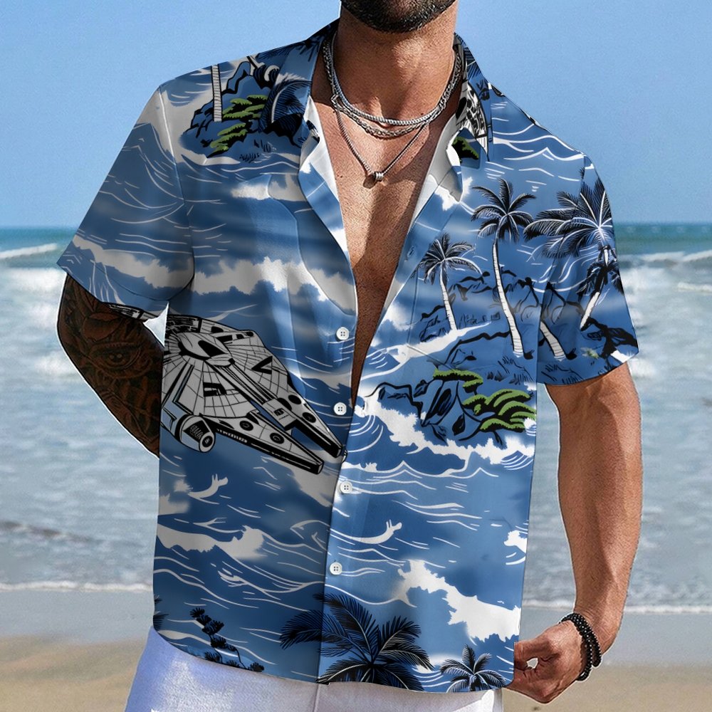 Space Ship Geek Hawaiian Shirt
