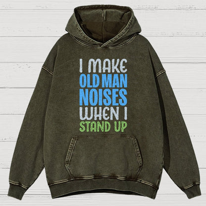 Old Man Noises Vintage Distressed Hoodie
