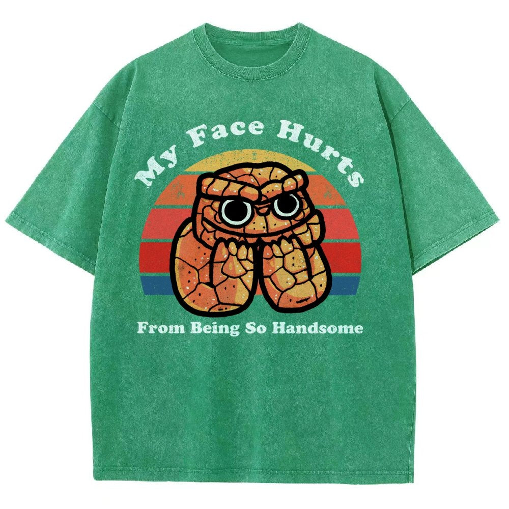 My Face Hurts Vintage Distressed T-shirt
