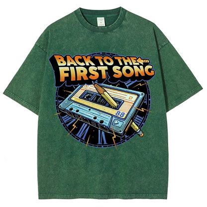 Back to the First Song Vintage Distressed T-shirt
