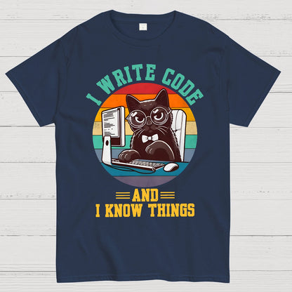 I Write Code And I Know Thing Geek T-Shirt