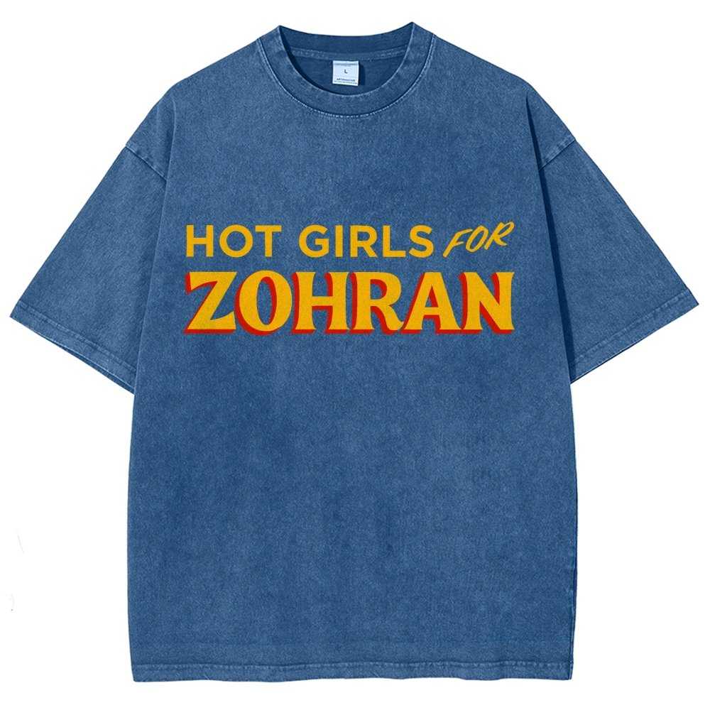 Hot Girls For Zohran Vintage Distressed T-shirt