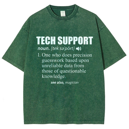 Tech Support Definition Vintage Distressed T-shirt