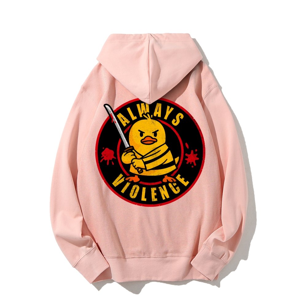 Always violence Printed Back Unisex Cotton Hoodie