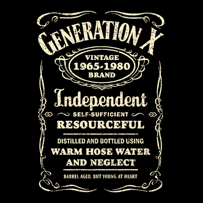 GEN X Barrel Aged, But Young At Heart Geek T-Shirt