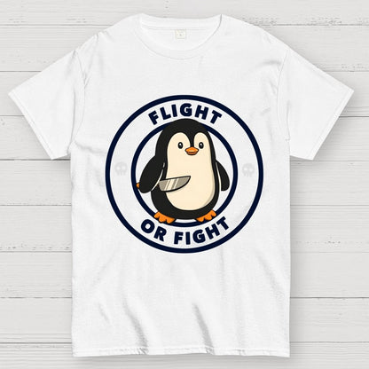 Flight or Fight Penguin Geek T-Shirt