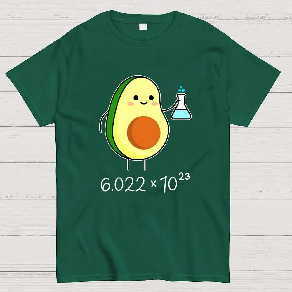 Avogadro's Number Pun. Cute Avocado Chemist Geek T-Shirt