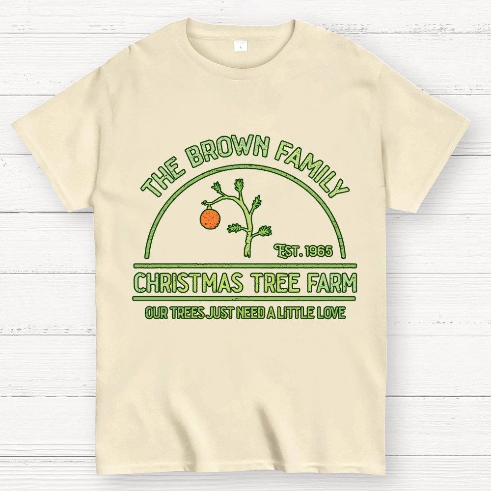 Vintage Christmas Tree Farm Geek T-Shirt