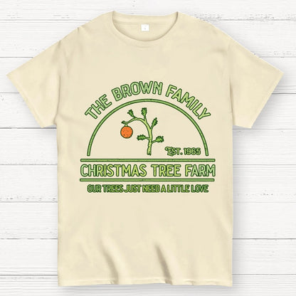 Vintage Christmas Tree Farm Geek T-Shirt