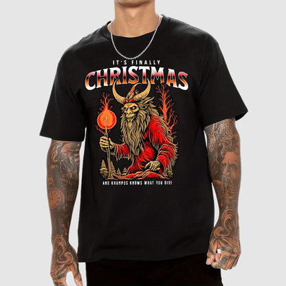 It's Finally Christmas And Krampus Knows What You Did Geek T-Shirt
