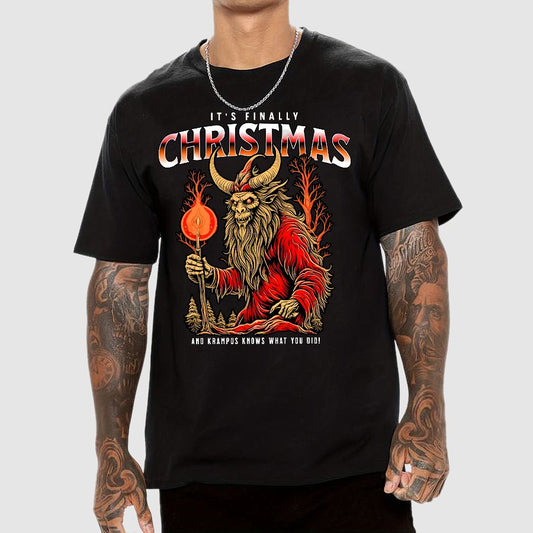 It's Finally Christmas And Krampus Knows What You Did Geek T-Shirt