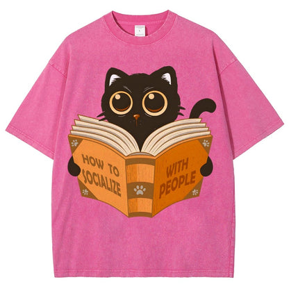 How to socialise with people Vintage Distressed T-shirt