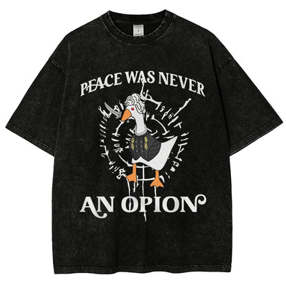 Peace Was Never An Opion Vintage Distressed T-shirt