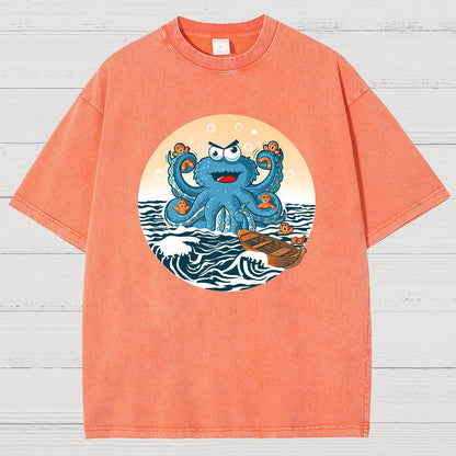 Cookie Kraken Attack Vintage Distressed T-shirt