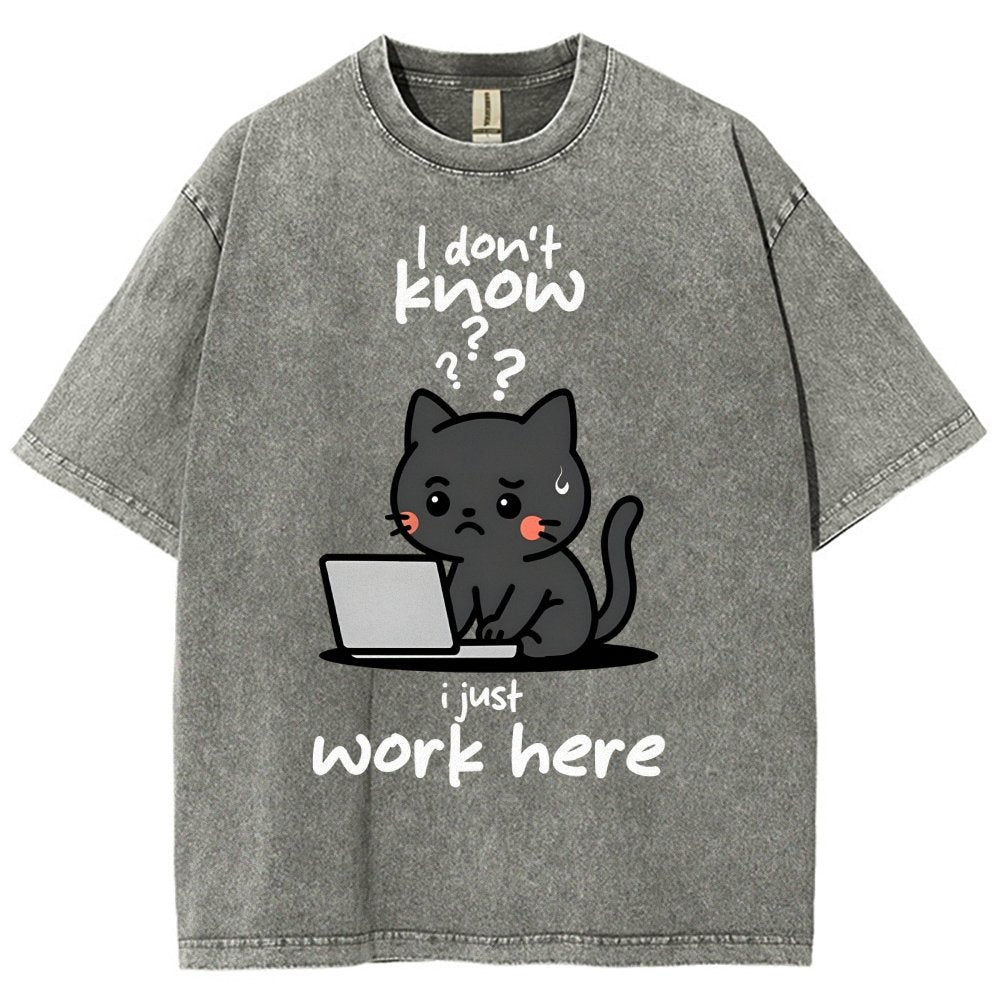 I Just Work Here Vintage Distressed T-shirt