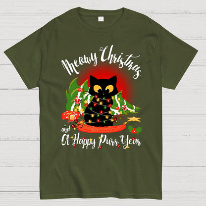 Happy Purr Year Christmas Geek T-Shirt