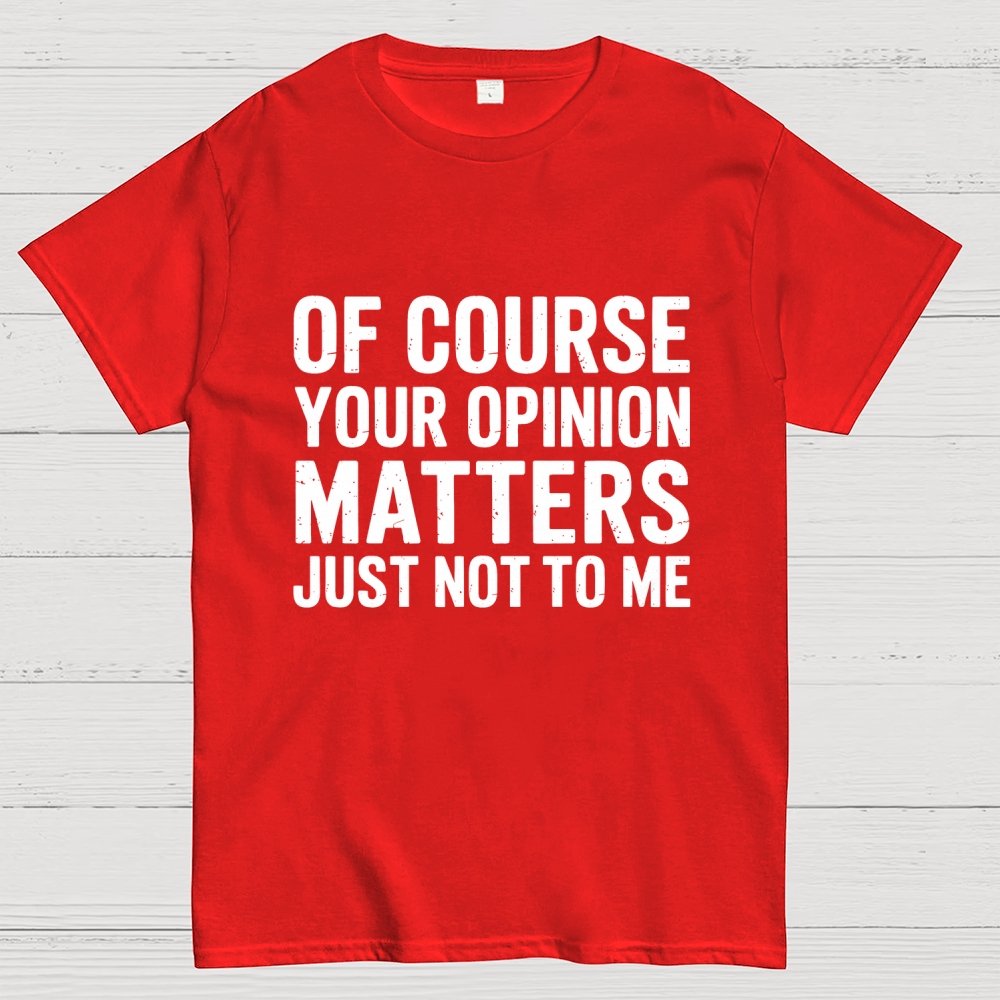 Of Course Your Opinion Matters Just Not To Me Geek T-Shirt