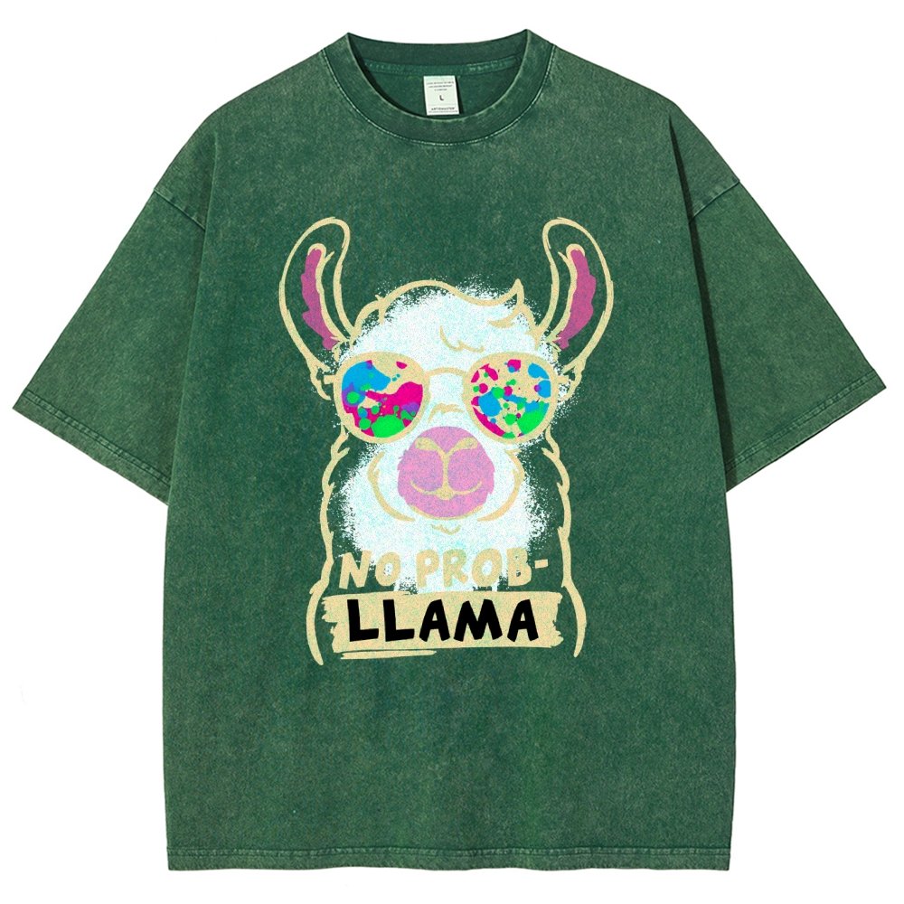 No probllama Vintage Distressed T-shirt