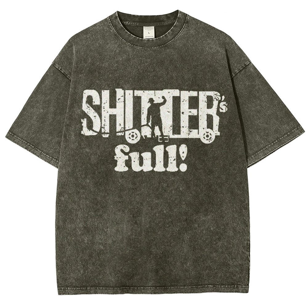 Shitter's Full! Christmas Humor Vintage Distressed T-shirt