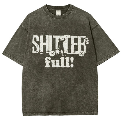 Shitter's Full! Christmas Humor Vintage Distressed T-shirt