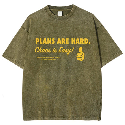 Chaos is Easy Vintage Distressed T-shirt