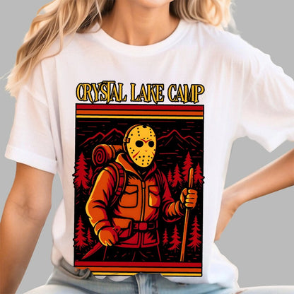 Retro Slasher Camping Halloween Unisex Geek T-Shirt