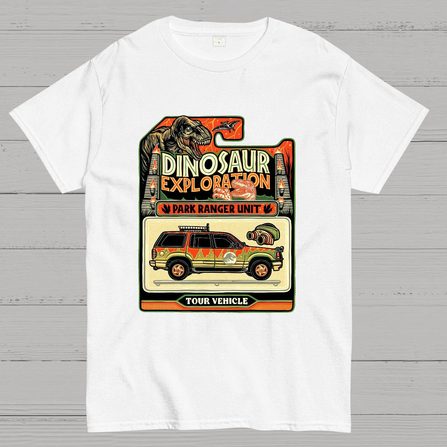 Dinosaur Exploration Vehicle Geeky T-Shirt