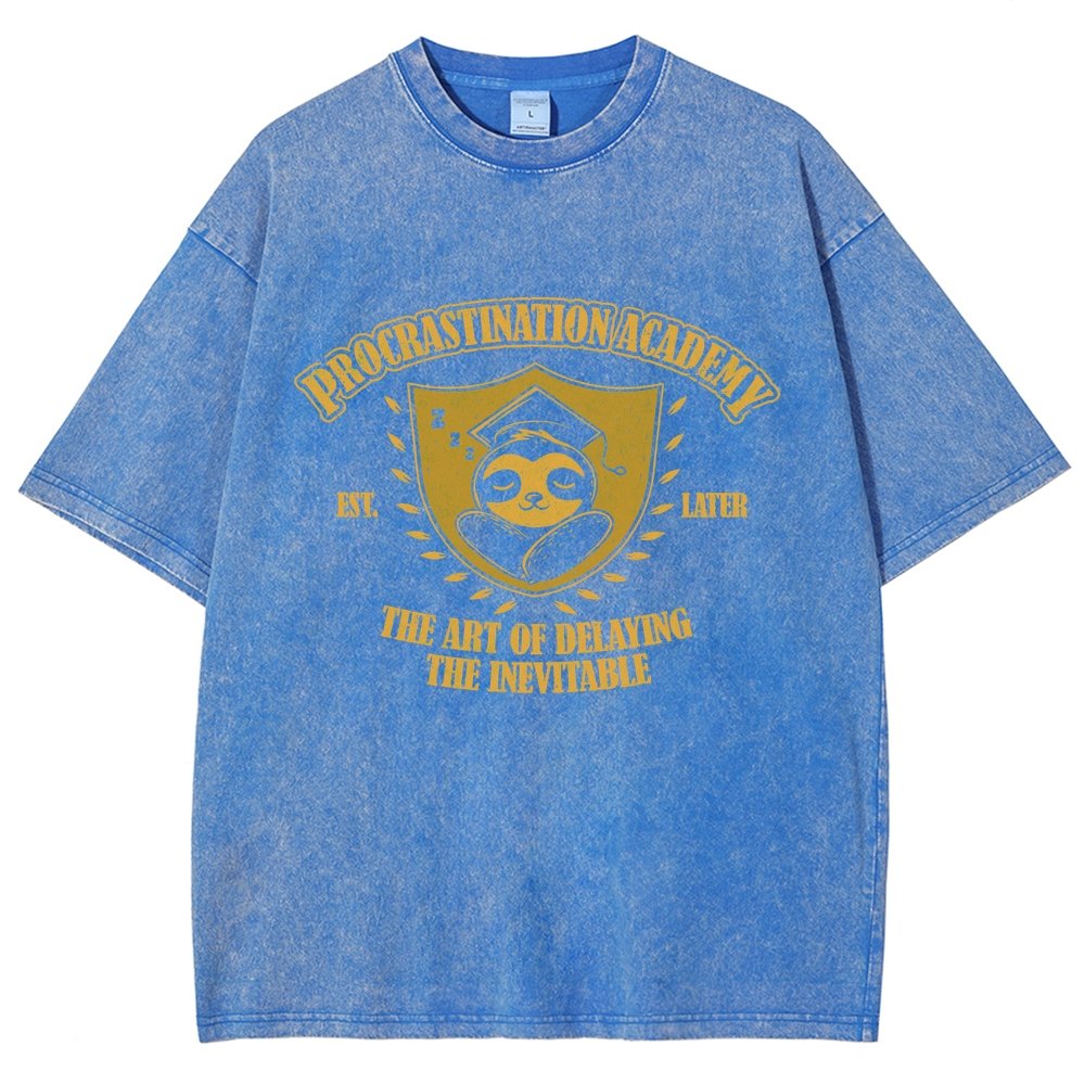 Procrastination Academy Vintage Distressed T-shirt