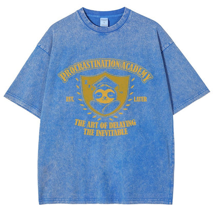 Procrastination Academy Vintage Distressed T-shirt