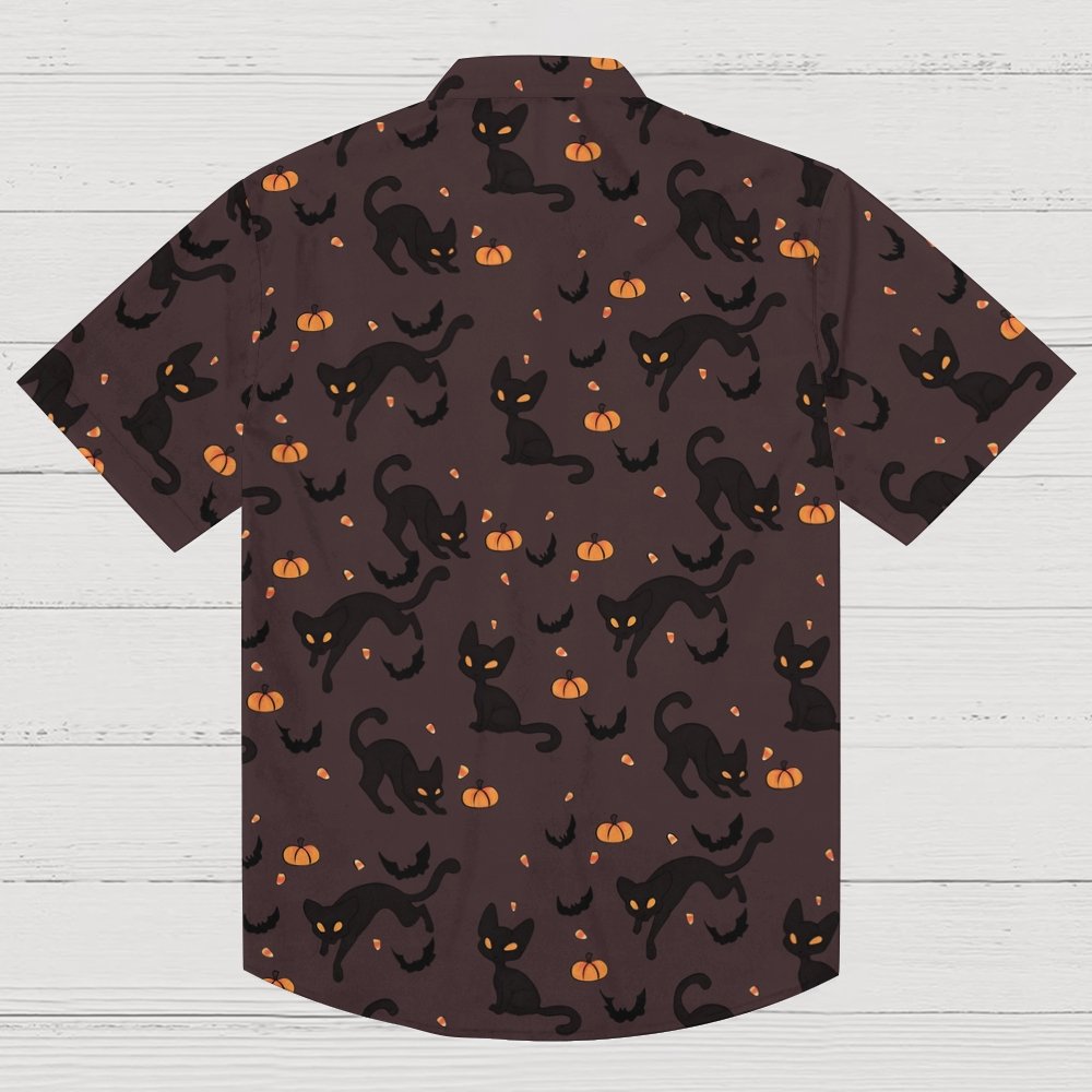 Black Cat Halloween Geeky Shirt