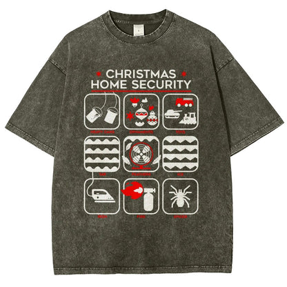 Christmas Home Security Vintage Distressed T-shirt