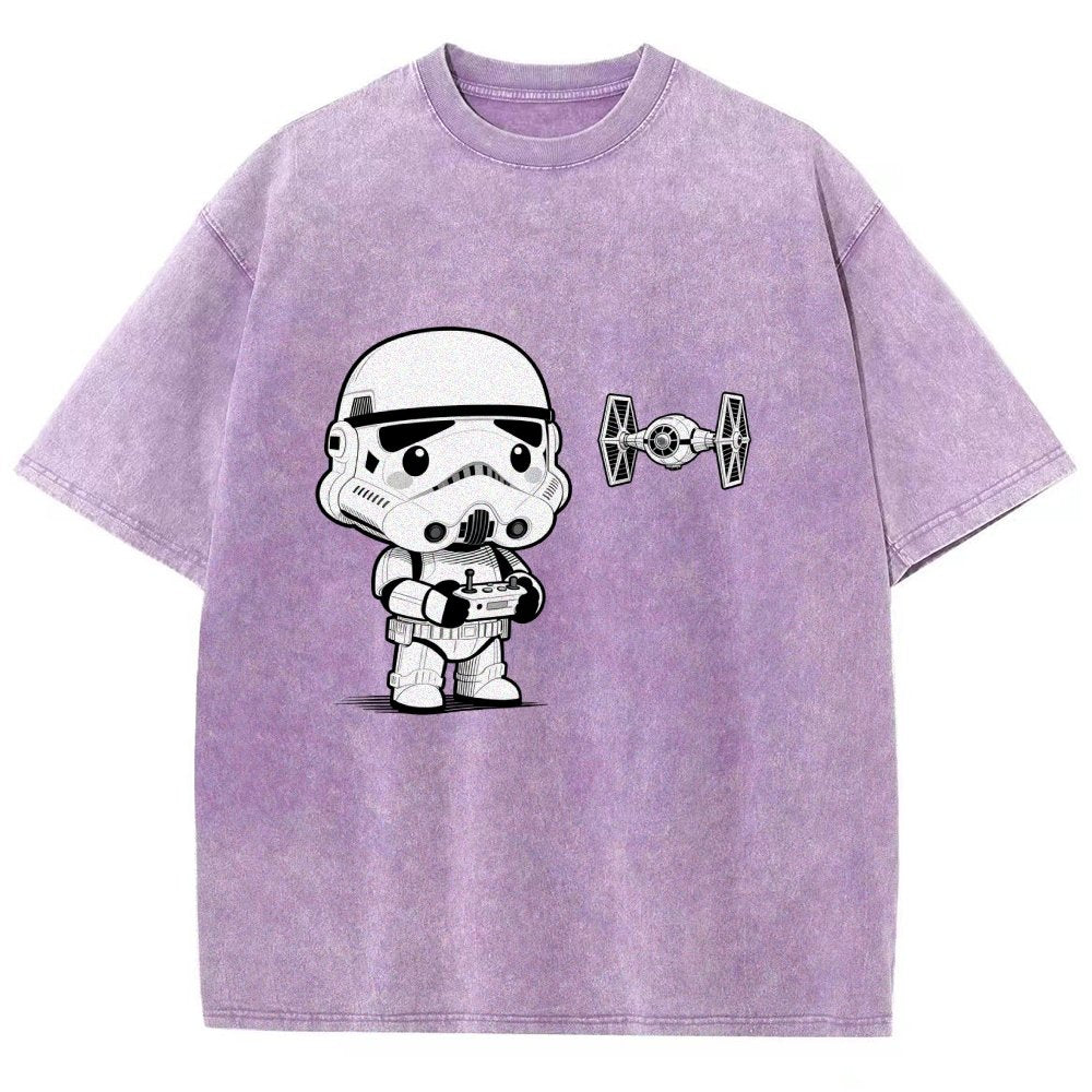 Soldiers learn about drones Vintage Distressed T-shirt