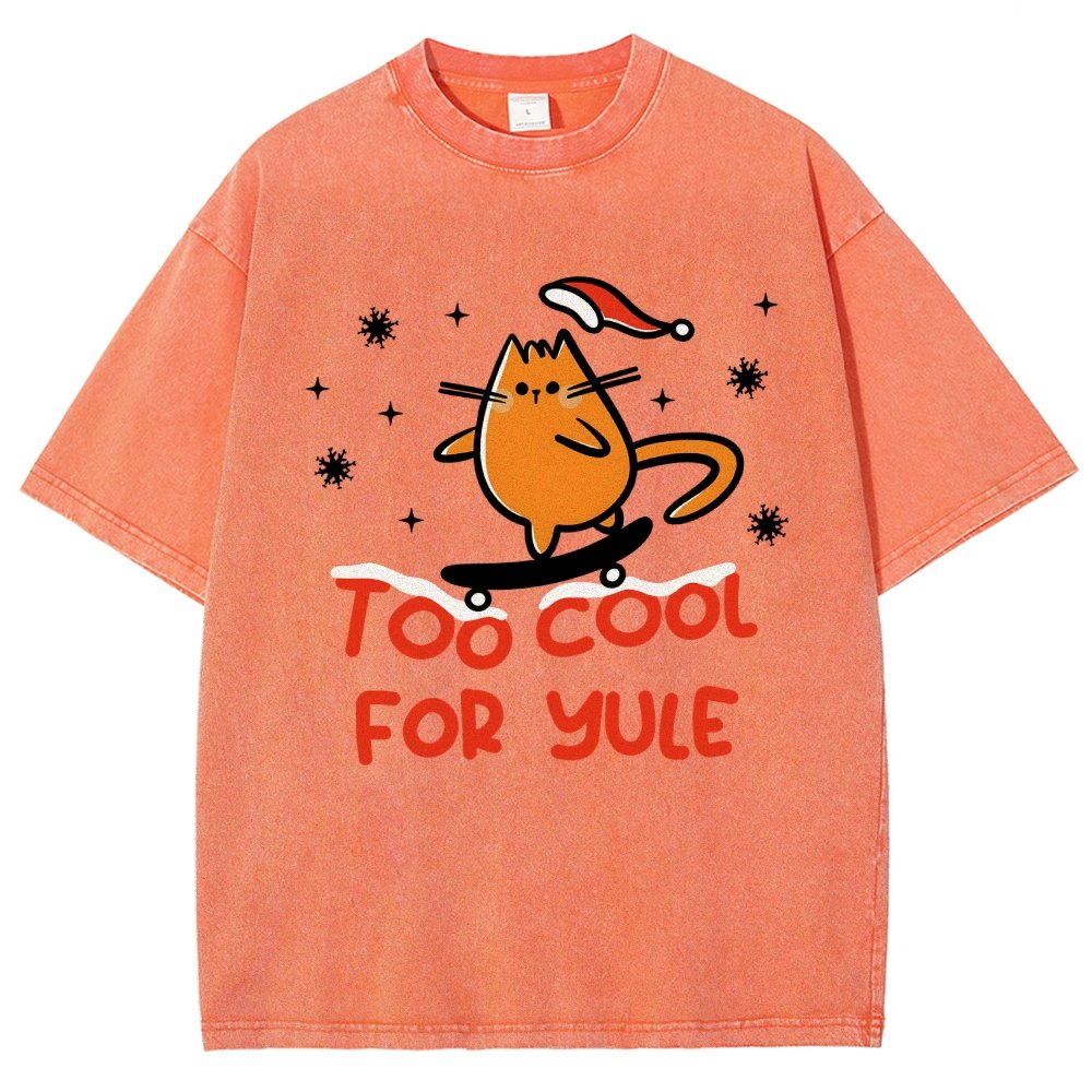 Too Cool For Yule Vintage Distressed T-shirt
