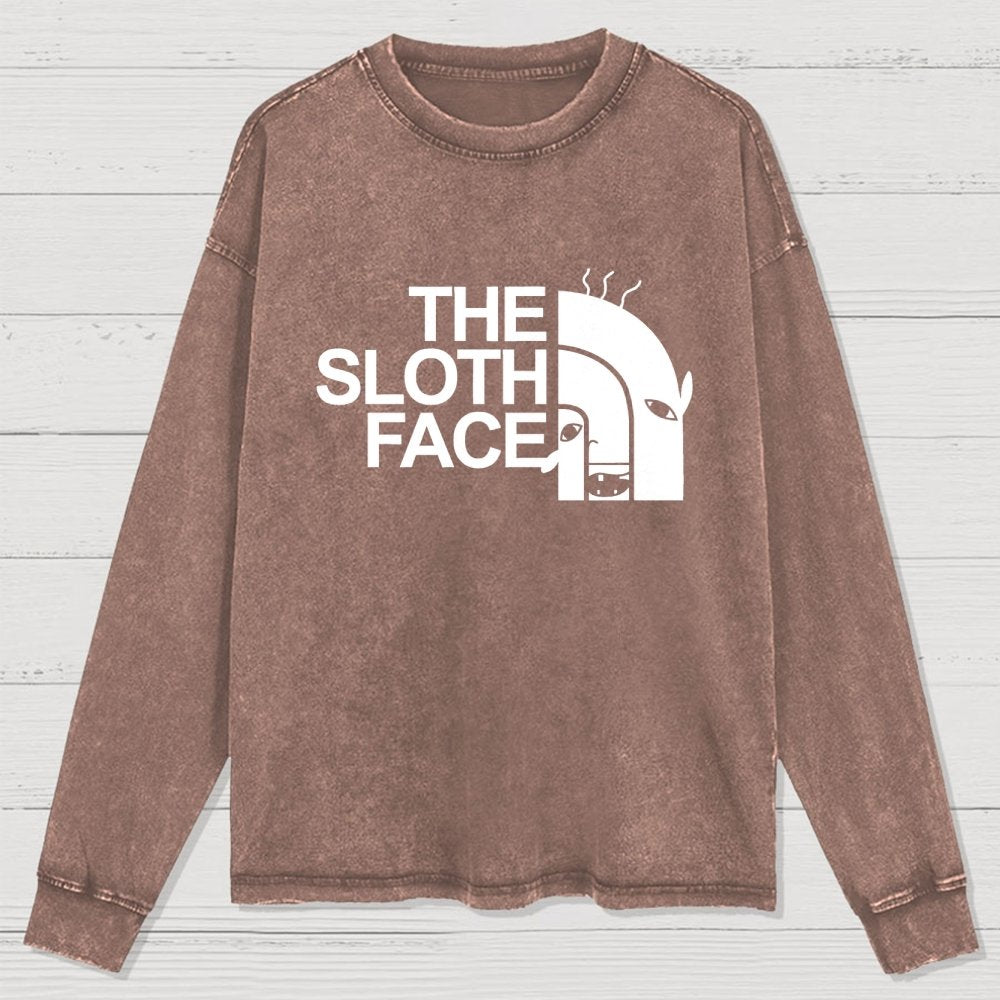 Slothface Washed Long Sleeve Tee