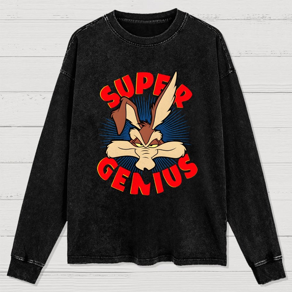 Super Genius Washed Long Sleeve Tee