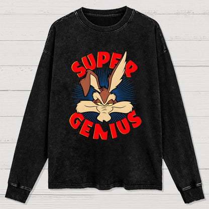 Super Genius Washed Long Sleeve Tee
