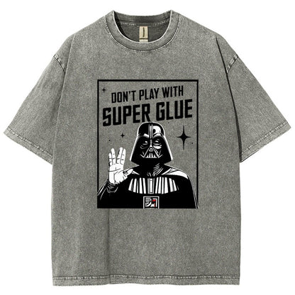 City Safety Tip Keep away from super glue Vintage Distressed T-shirt