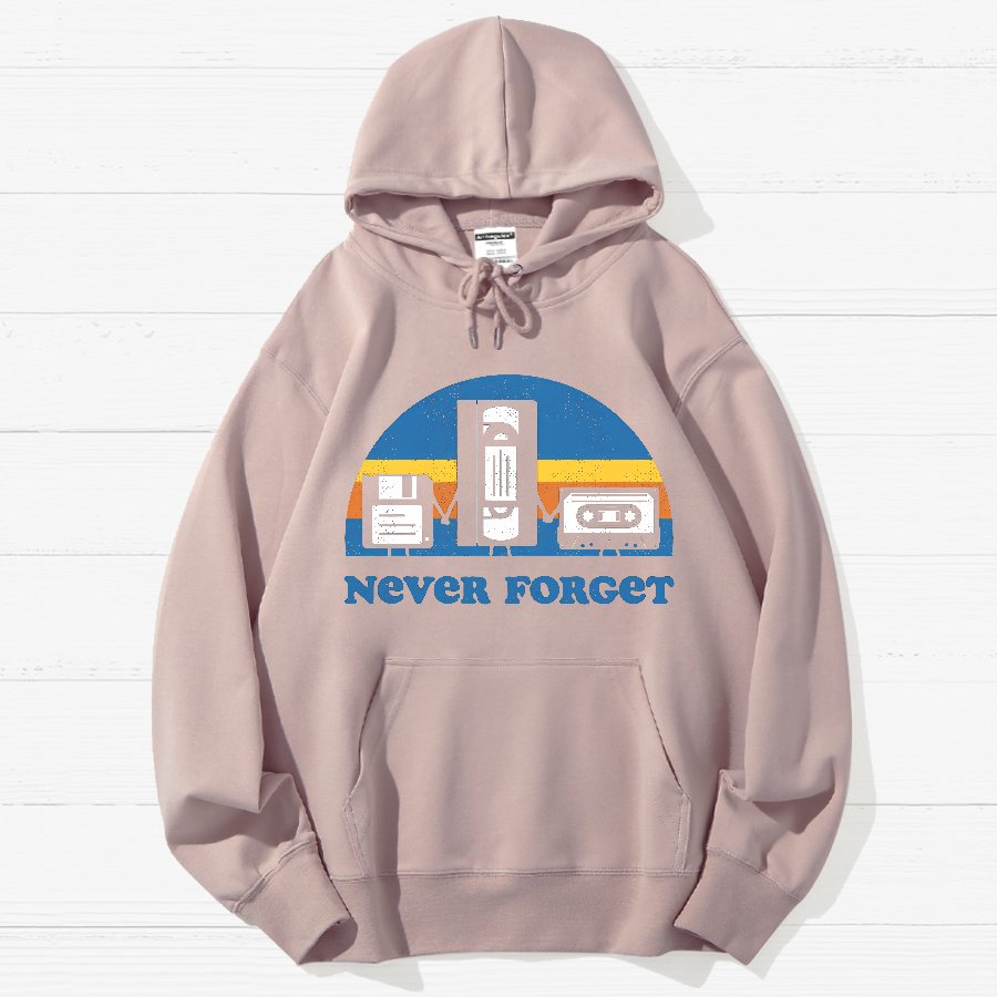 Never Forget Geek Cotton Hoodie