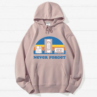 Never Forget Geek Cotton Hoodie