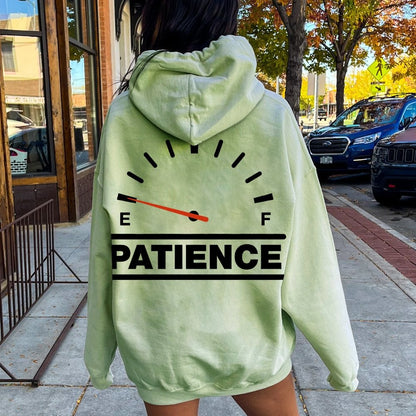 funny patience Printed Back Unisex Cotton Hoodie
