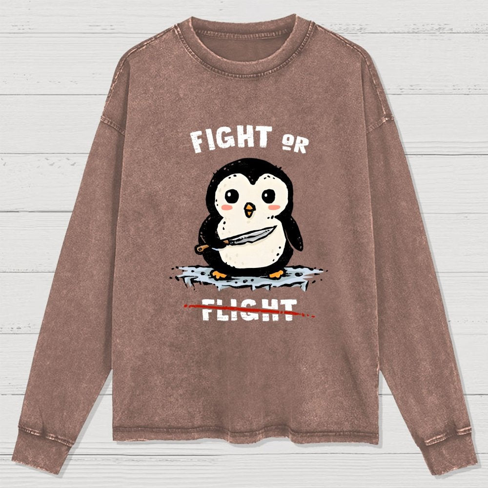 Fight Or Flight Washed Long Sleeve Tee