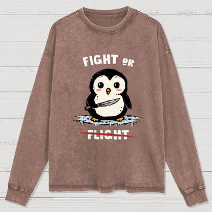 Fight Or Flight Washed Long Sleeve Tee