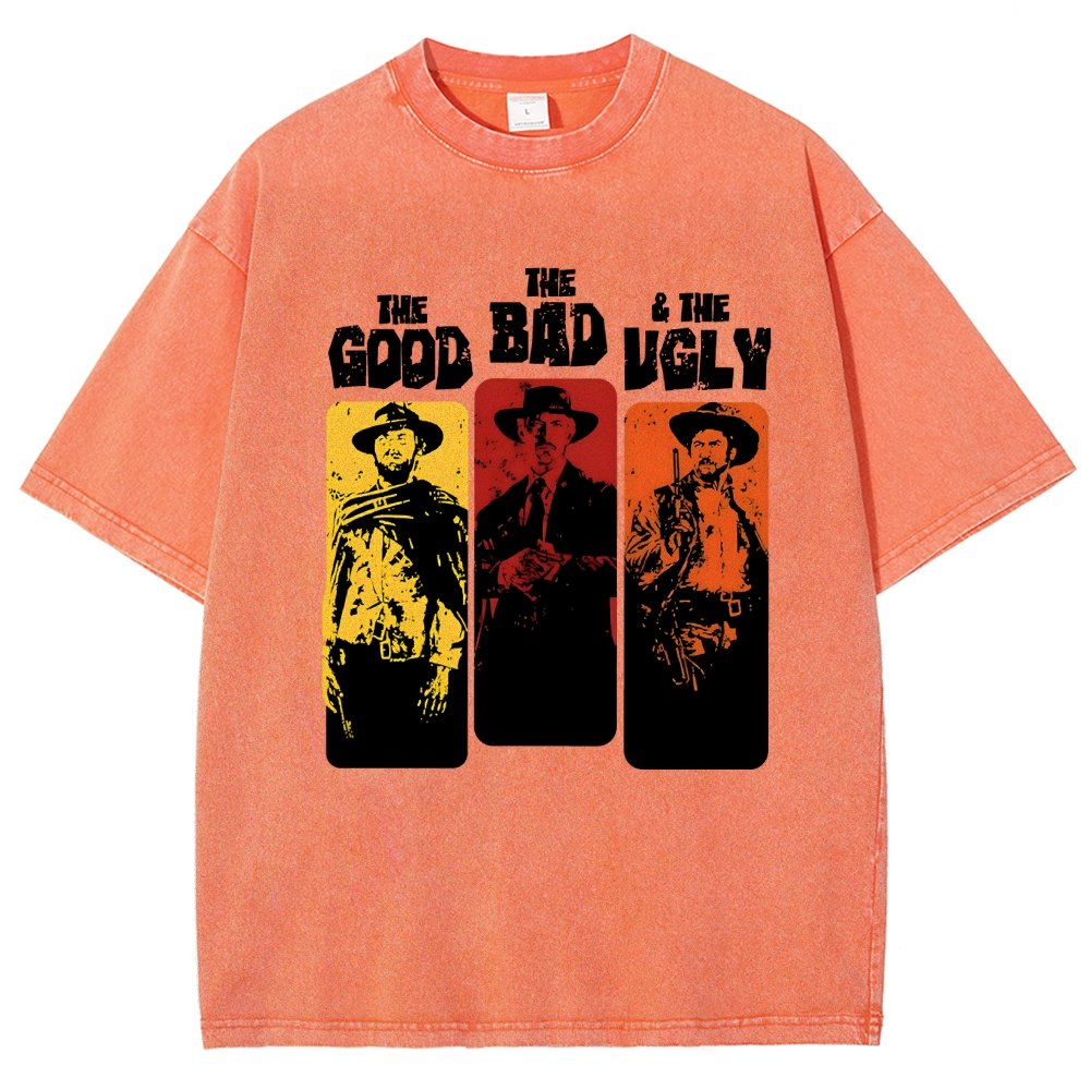 The Good The Bad The Ugly  Vintage Distressed T-shirt