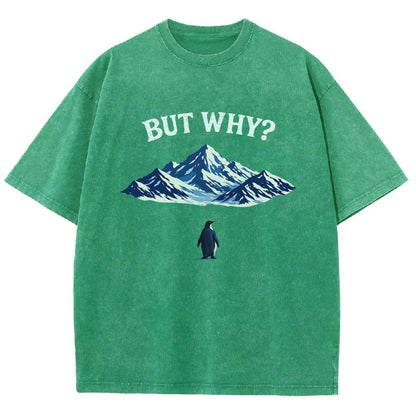 But Why Penguin Vintage Distressed T-shirt