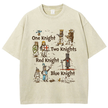 Red Knight Blue Knight Vintage Distressed T-shirt