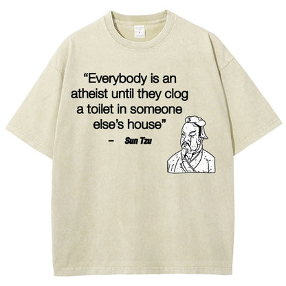 Funny Sun Tzu Saying Vintage Distressed T-shirt